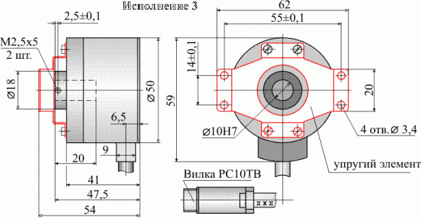 Габаритный чертеж ЛИР-ДР250А
