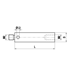 M2 удлинитель щупа из нержавеющей стали, L 50 мм, для систем ZEISS A-5555-2481